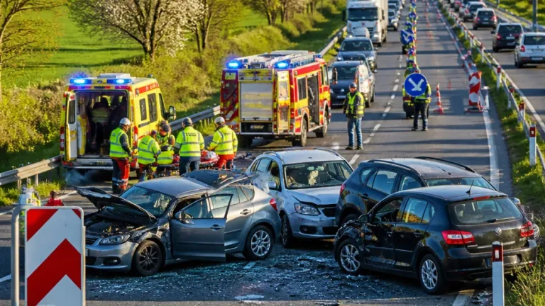 Srážka čtyř aut zablokovala I/55 mezi Otrokovicemi a Tlumačovem, několik zraněných