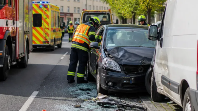 Srážka osobního auta s dodávkou na Jiráskově ulici v Rychnově zablokovala provoz