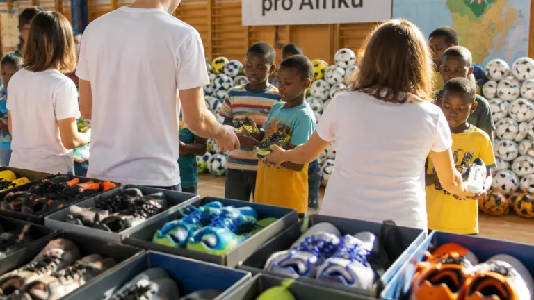 Šumperk: Čeští fotbalisté podpořili projekt Kopačky pro Afriku, do Keni dorazilo vybavení