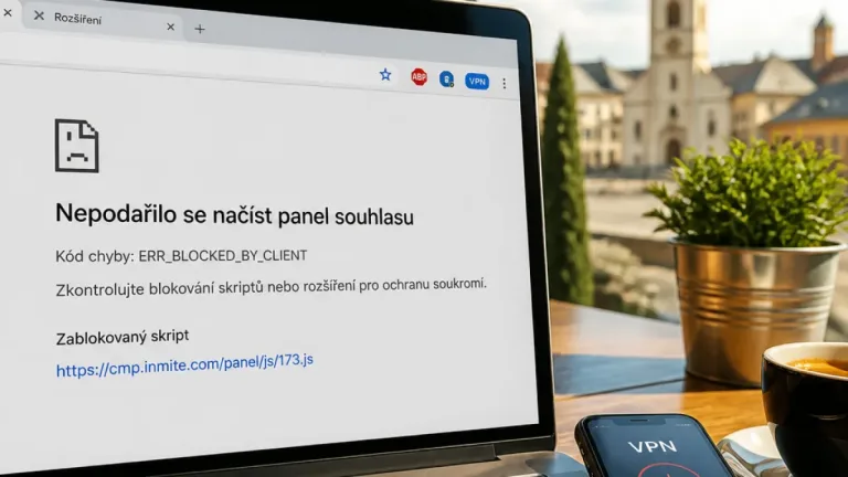 Šumperk: Jak vyřešit problém s načítáním stránky a souhlasem s personalizací