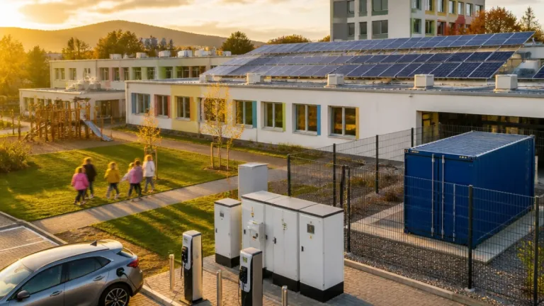 Šumperk spouští mikro-síť u škol: fotovoltaika, baterie a nabíjení elektroaut