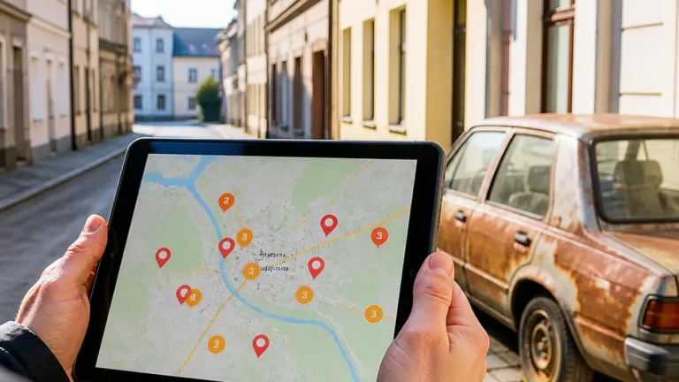 Šumperk spustil online mapu autovraků, lidé uvidí kde městská policie zasahuje