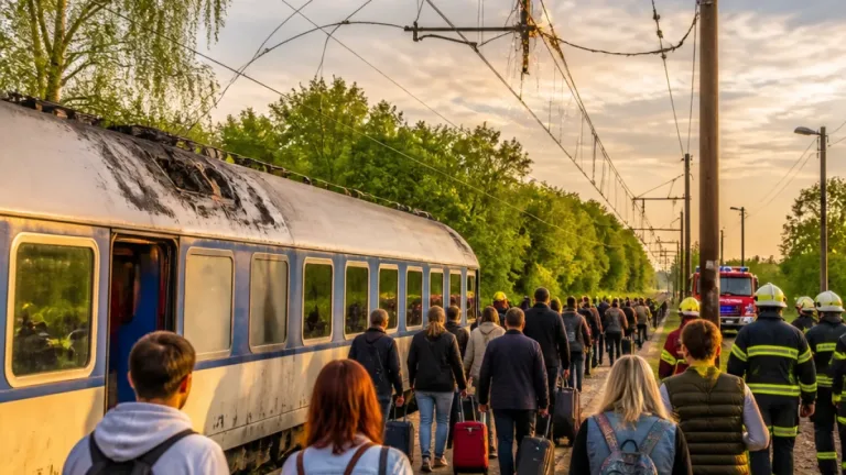 Trolej spadla na projíždějící EuroCity, mezi Studénkou a Jistebníkem evakuace 150 lidí