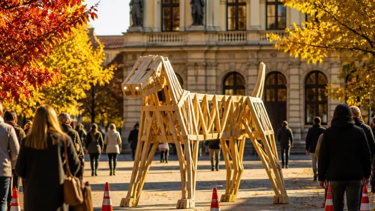 U galerie v Hradci Králové začne na podzim vznikat socha „Pes s ohnivýma očima“ a proměna okolí