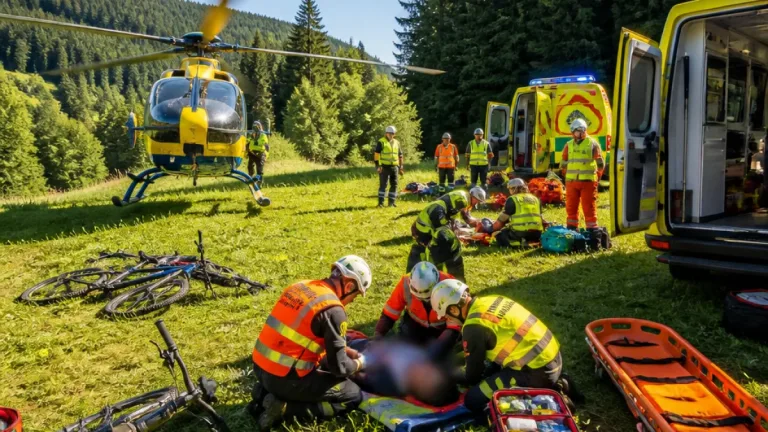 V Kopřivné o víkendu zasahovala záchranka u devíti zraněných, sedm dětí transportováno do nemocnice
