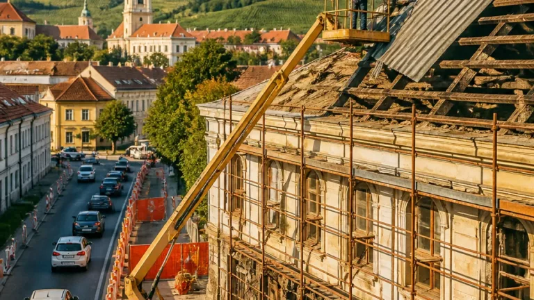 V Mikulově začali demontovat střechu bývalé celnice, práce potrvají přibližně 40 dní