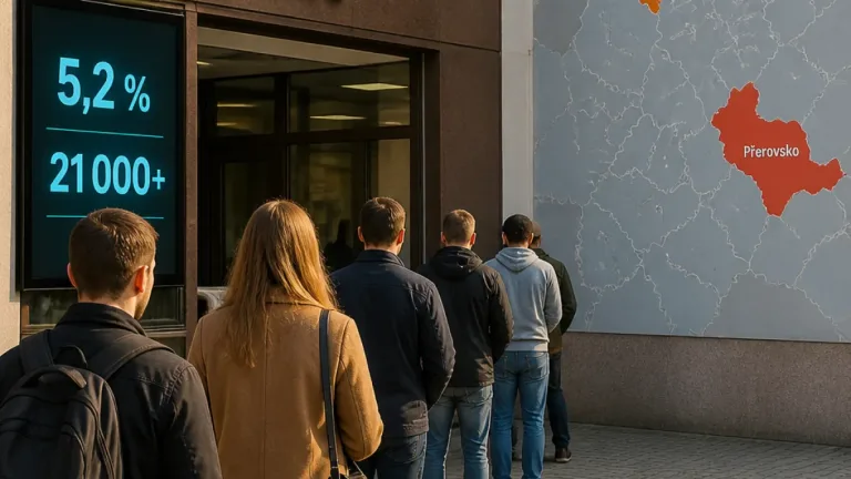 V Olomouckém kraji v červenci stoupla nezaměstnanost na 5,2 procenta, úřady evidují přes 21 tisíc lidí