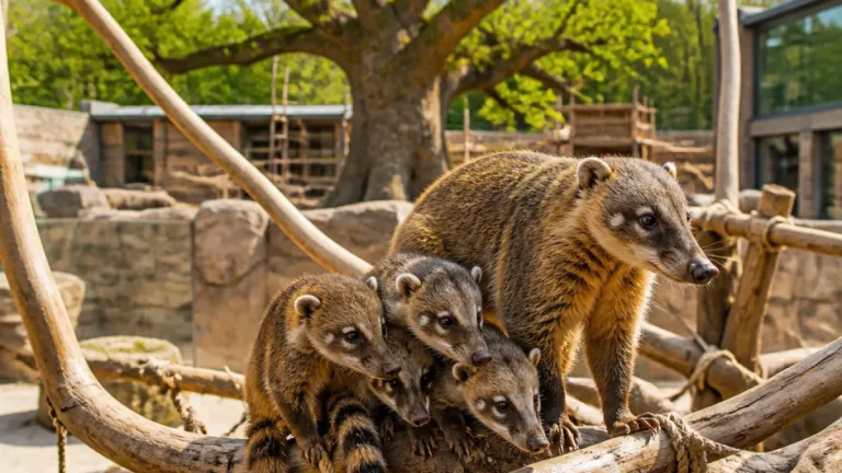 V Zoo Plzeň se narodila trojčata nosálů bělohubých, chov čeká přesun do nového výběhu