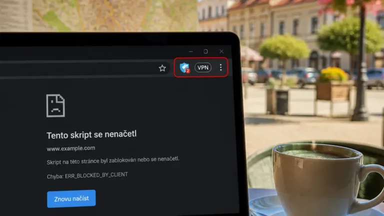 Valašské Meziříčí: Jak postupovat, když se stránka nenačte kvůli blokování skriptu