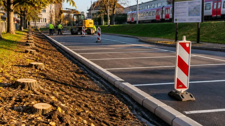 Ve Dvoře Králové přibude na Šestidomí 45 nových parkovacích míst, zmizí 12 stromů