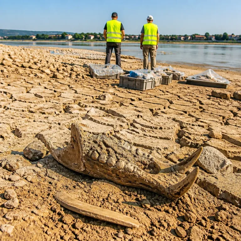 Sucho odhalilo kosti mamuta v dunajském korytě u bulharské obce Ryahovo