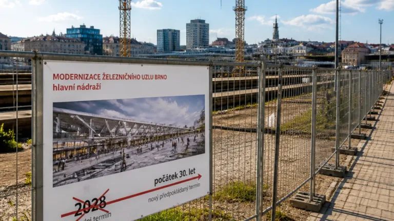Výstavba nového hlavního nádraží v Brně se odkládá na začátek 30. let, 2028 padá