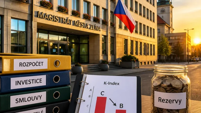 Zlín snížil rizikovost hospodaření podle K‑Indexu, rezervy i přes schodek rostly