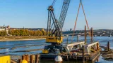 Niedrigwasser bremst Einhub an Pfaffendorfer Brücke in Koblenz – Baufortschritt hängt vom Rhein ab