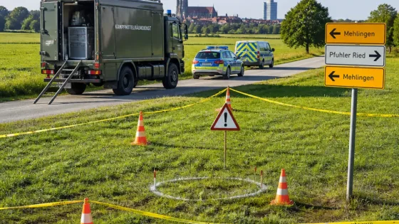 Blindgängerfund bei Neu‑Ulm: Entschärfung am Donnerstag, Bewohner sollen Gebiet meiden