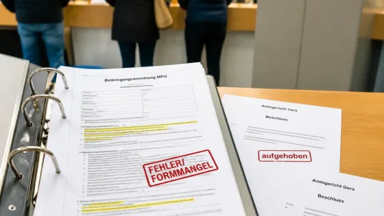 Fehlerhafte MPU-Anordnungen in Gera: Dreifache Pannen innerhalb von zehn Monaten