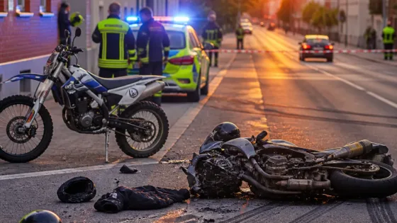 Schwerer Motorradunfall in der Kleinen Straße: Ermittlungen in Frankfurt (Oder)