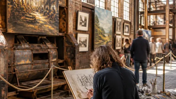 Solingen-Widdert: Ausstellung „AugenBlickMal“ bringt Düsseldorfer Kunst in historische Dampfschleiferei