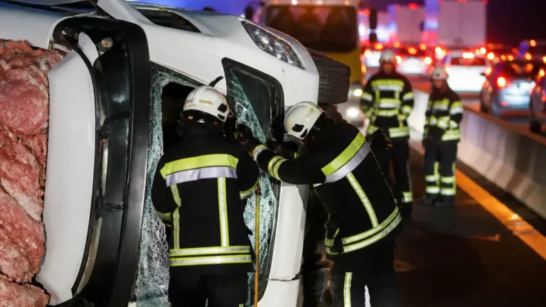 A1 nach Lkw-Unglück bei Bremen stundenlang gesperrt – Fahrer schwer eingeklemmt