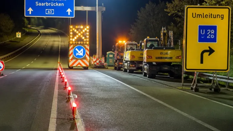 A63 bei Kaiserslautern vorübergehend voll gesperrt – nächtliche Arbeiten und Umleitungen