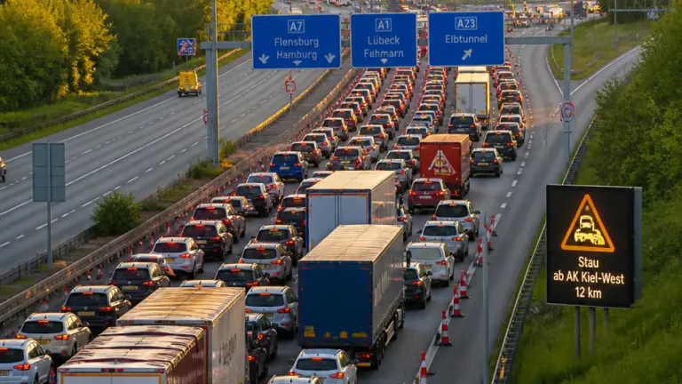 ADAC warnt vor starker Rückreisewelle: Staus auf A7, A1 und A23 erwartet