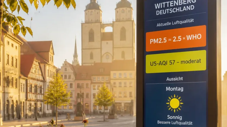 Aktuelle Luftqualität in Wittenberg: PM2,5-Wert liegt deutlich über WHO-Empfehlung