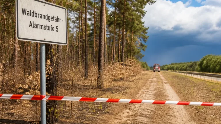 Alarmstufe Rot: In sieben Landkreisen Brandenburgs gilt die höchste Waldbrandgefahr