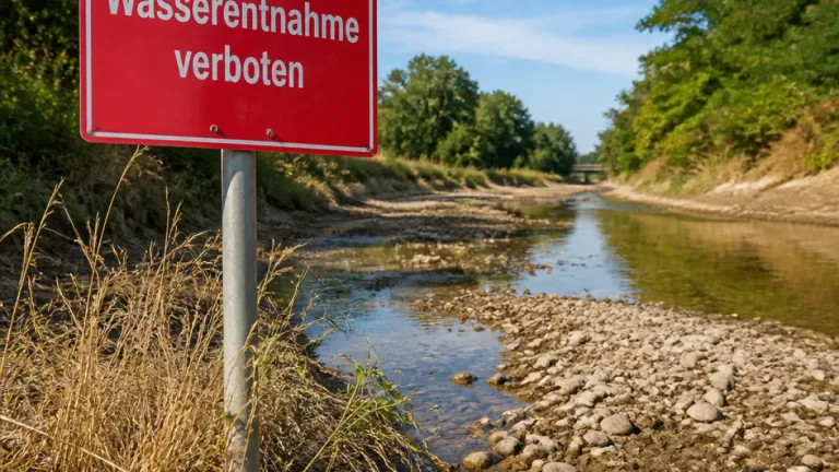 Anhaltende Trockenheit in und um Karlsruhe: Entnahmeverbot für Bäche und Gewässerschutz verschärft