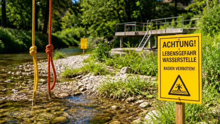 Augsburg warnt vor Gefahren beim Baden in Stadtbächen wegen niedriger Wasserstände