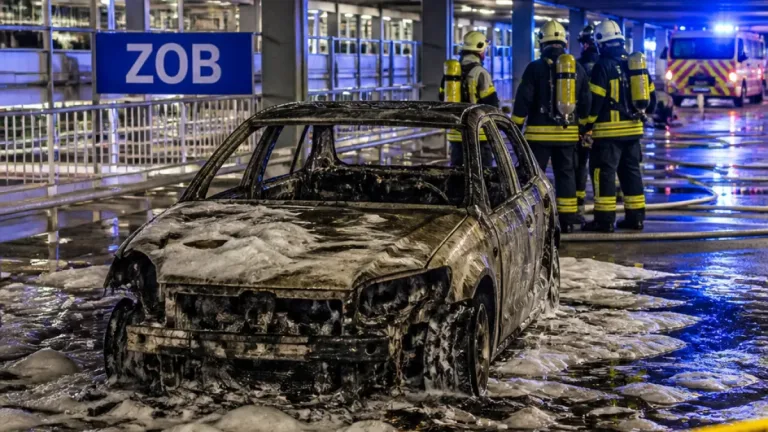 Auto brennt im Parkhaus am ZOB in Oldenburg – Polizei sucht Zeugen