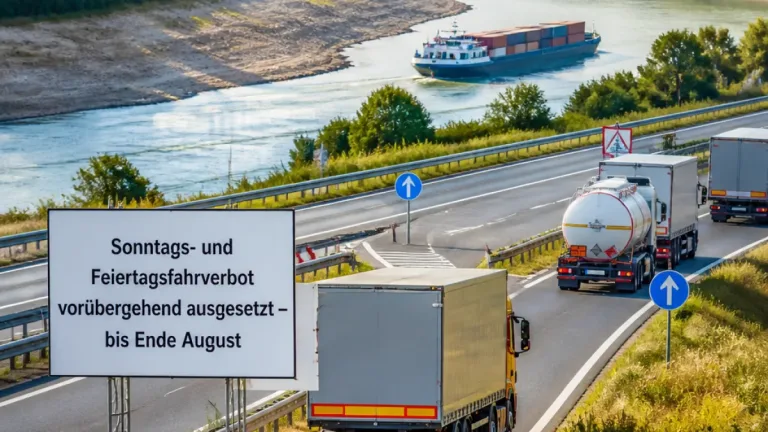 Baden-Württemberg setzt Lkw‑Sonn- und Feiertagsfahrverbot vorerst aus — Maßnahme bis Ende August