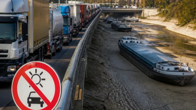 Baden-Württemberg verlängert Lkw-Ausnahmen wegen Niedrigwasser bis Ende September