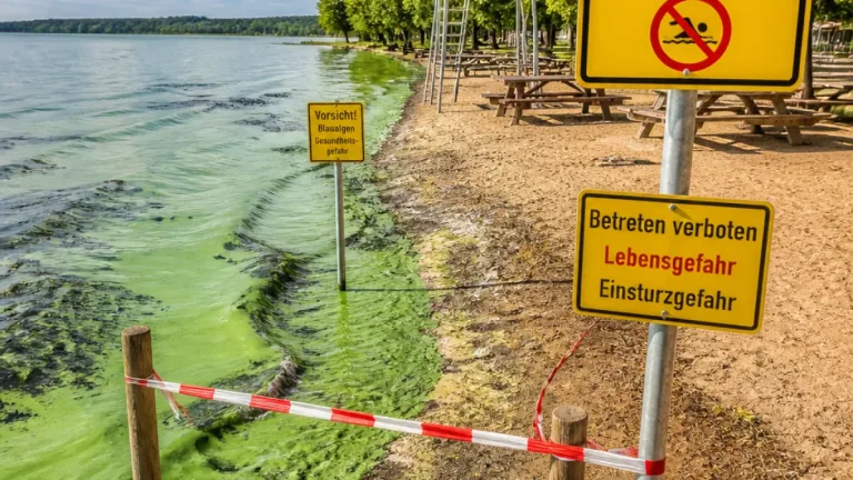 Badeverbot am Steinhuder Meer nach starkem Blaualgenbefall verhängt