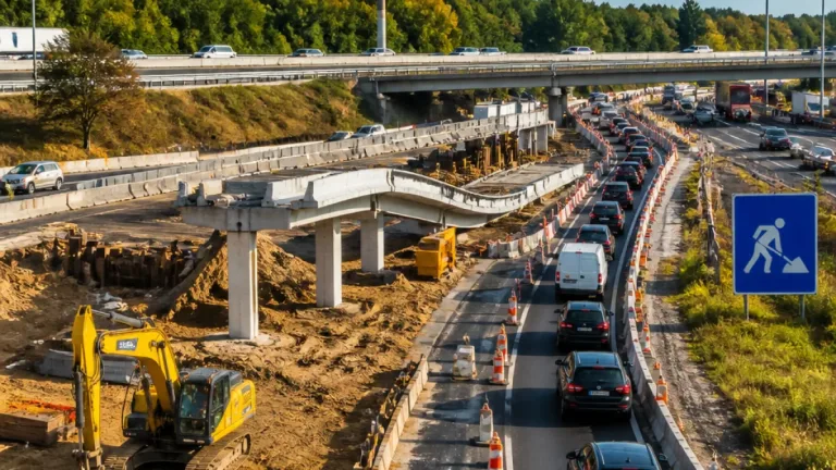 Baustelle am Autobahnkreuz Ölper belastet Braunschweig: Fahrspuren bis Dezember eingeschränkt