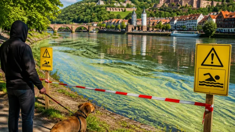 Blaualgen im Neckar bei Heidelberg: Behörden warnen vor Baden und Kontakt