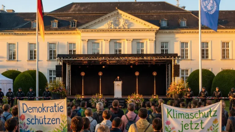 Bonn: Steinmeier ruft in Villa Hammerschmidt zum Zusammenhalt für Demokratie und Klimaschutz auf