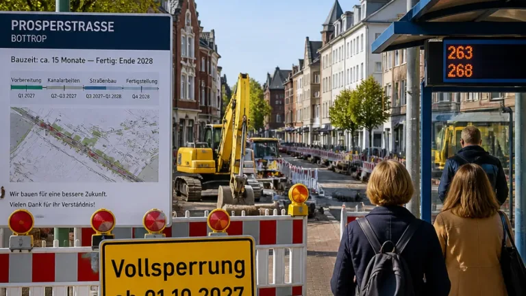 Bottrop: Prosperstraße-Baustelle startet später – Bauzeit deutlich verkürzt