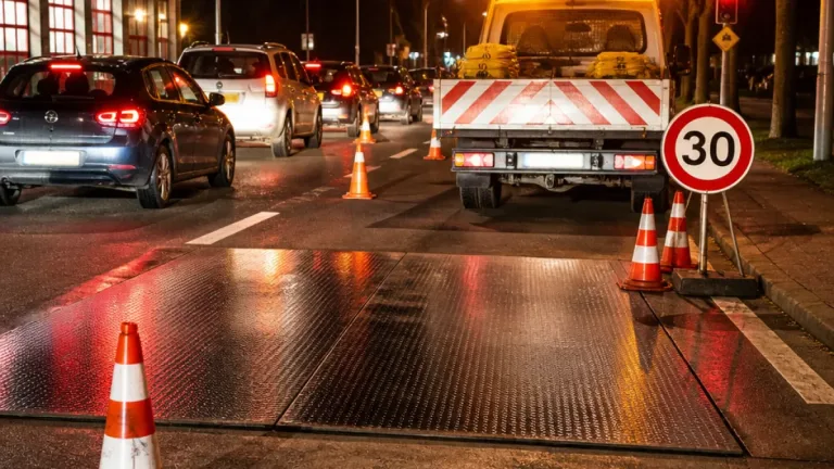 Bottrop: Tempo 30 und Stahlplatte auf Hans‑Sachs‑Straße nach Kanalschaden