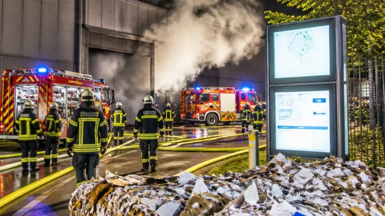 Brand in Obrigheimer Recyclingbetrieb beschäftigt Einsatzkräfte – Auch Neustadt an der Weinstraße informiert