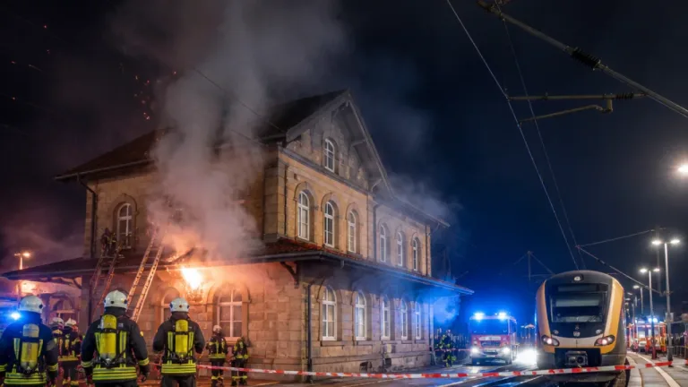 Brand nahe Pforzheim legt Bahnstrecke Karlsruhe–Pforzheim lahm