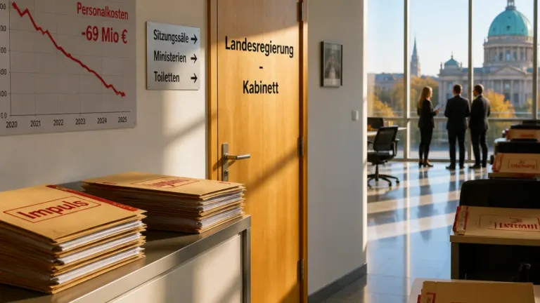 Brandenburg plant fast 69 Millionen Euro Einsparungen bei Verwaltungspersonal