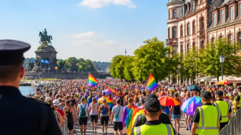 Bunt und bedacht: CSD in Koblenz verläuft nach verstärktem Sicherheitskonzept ruhig