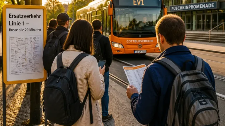 Cottbus: Vorübergehend Ersatzverkehr auf Straßenbahnlinie 1 – Busse alle 20 Minuten