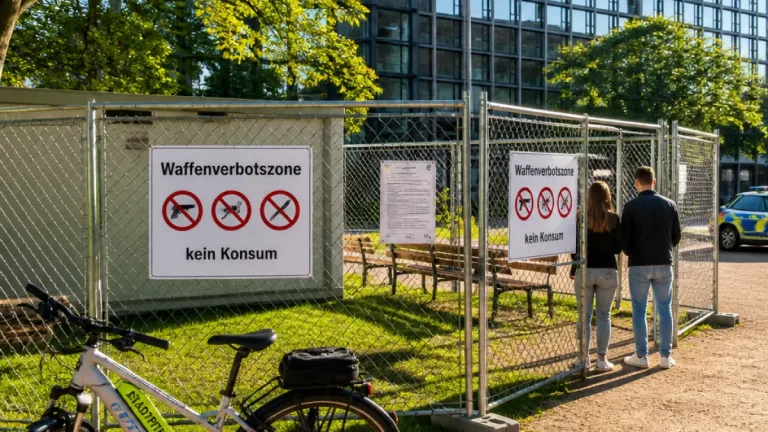 Darmstadt plant Waffenverbotszone und abgegrenzten Aufenthaltsbereich am Herrngarten