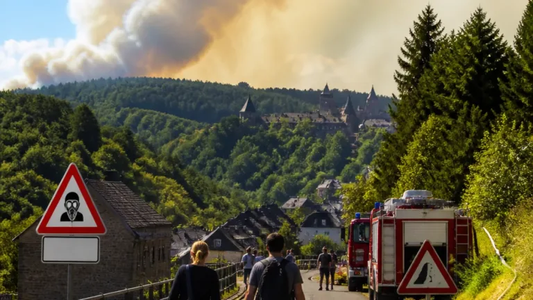 Entspannung nach Großbränden an der Grenze – Rauchbelastung in Monschau bleibt riskant