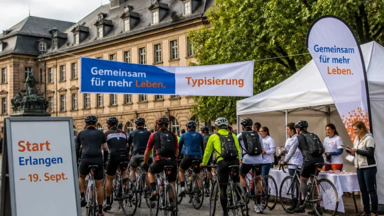 Erlangen als Startpunkt: Eisvogel startet 400‑Kilometer‑Radtour gegen Blutkrebs