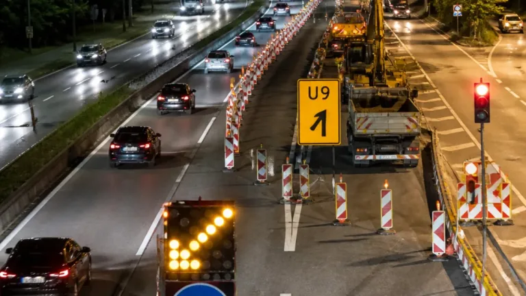 Erneute Teilsperrung der A8 bei Pforzheim beeinträchtigt Verkehr Richtung Stuttgart