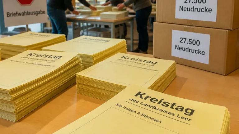 Fehlende Ankreuzfelder auf Stimmzetteln: Landkreis Leer lässt 27.500 Exemplare neu drucken