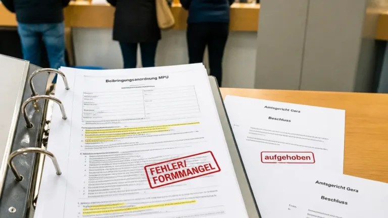 Fehlerhafte MPU-Anordnungen in Gera: Dreifache Pannen innerhalb von zehn Monaten
