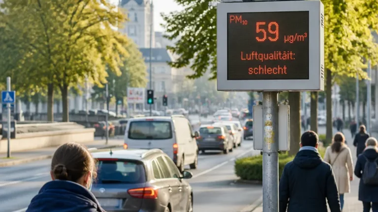 Feinstaubwert in Oldenburg steigt auf 59 µg/m³ – Luftqualität als „schlecht“ eingestuft